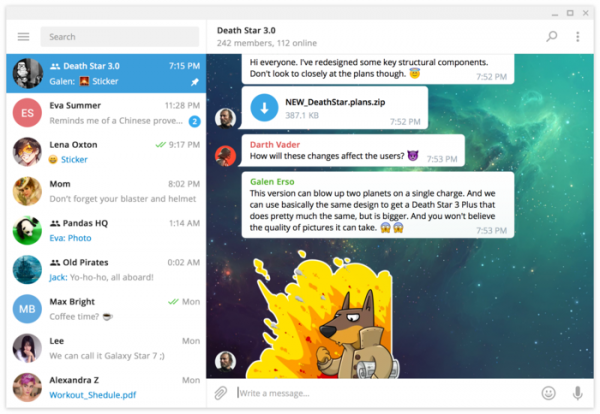 Выпуск десктоп-клиента Telegram 2.0