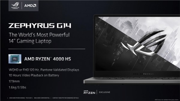 Игровые ноутбуки на Ryzen 4000 появятся в продаже летом