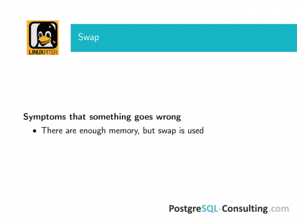 Linux tuning to improve PostgreSQL performance. Илья Космодемьянский