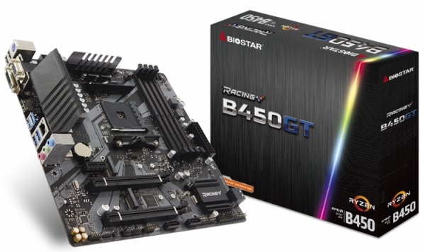 Плата Biostar Racing B450GT под процессоры AMD Ryzen получила два разъёма M.2