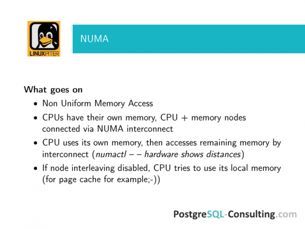 Linux tuning to improve PostgreSQL performance. Илья Космодемьянский