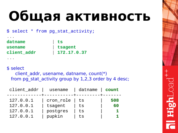 Deep dive into PostgreSQL internal statistics. Алексей Лесовский