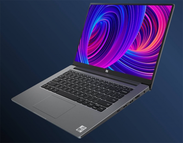 Экран лэптопа Xiaomi Mi Notebook 14 Horizon Edition занимает более 90 % площади крышки