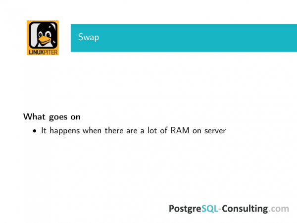 Linux tuning to improve PostgreSQL performance. Илья Космодемьянский