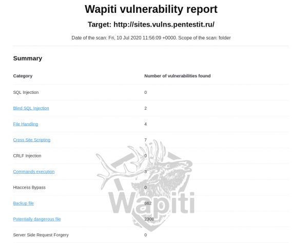 Wapiti — проверка сайта на уязвимости своими силами