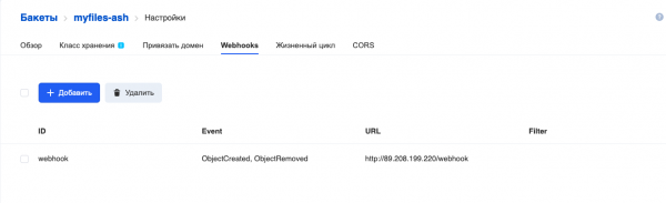 Пример event-driven приложения на основе вебхуков в объектном S3-хранилище Mail.ru Cloud Solutions