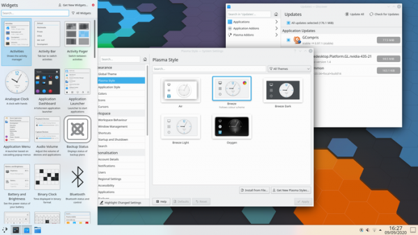 Тестирование рабочего стола KDE Plasma 5.20