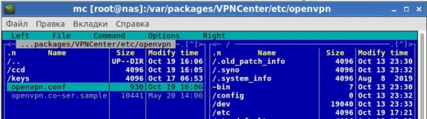 Настройка на NAS Synology OpenVPN сервера по типу site-to-site