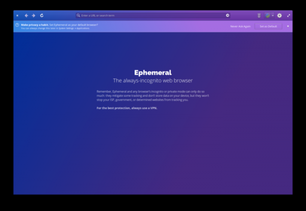 Выпуск браузера Ephemeral 7, развиваемого проектом elementary OS