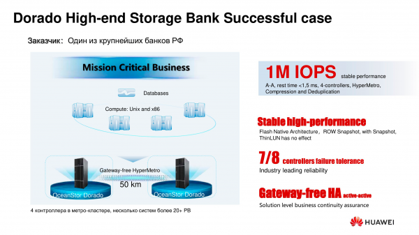 Huawei OceanStor Dorado 18000 V6: в чём её хай-эндовость