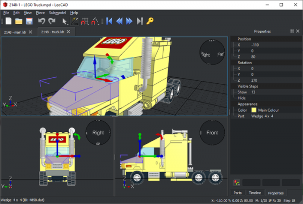 Выпуск LeoCAD 21.03, среды проектирования моделей в стиле Lego 