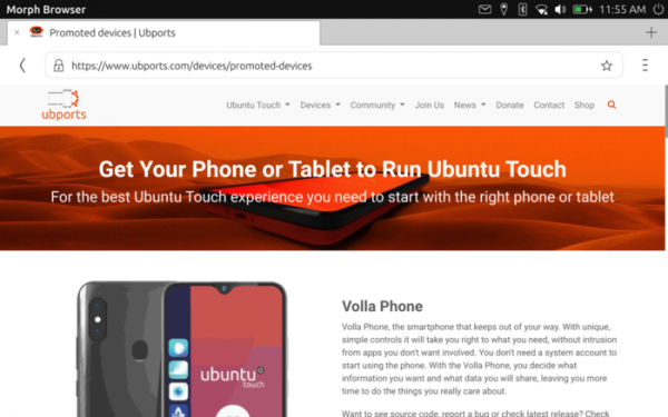 Шестнадцатое обновление прошивки Ubuntu Touch 