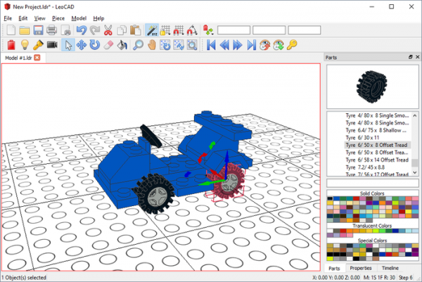 Выпуск LeoCAD 21.03, среды проектирования моделей в стиле Lego 