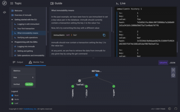 Опубликована СУБД immudb 1.0, обеспечивающая защиту от искажения данных