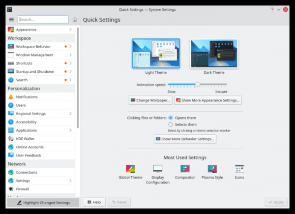 Релиз рабочего стола KDE Plasma 5.22