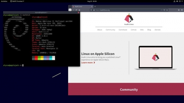 Продемонстрирован запуск Linux-окружения с GNOME на устройствах с чипом Apple M1