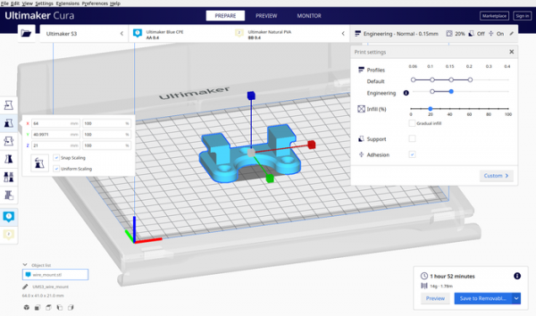 Выпуск Ultimaker Cura 4.11, пакета для подготовки модели к 3D-печати