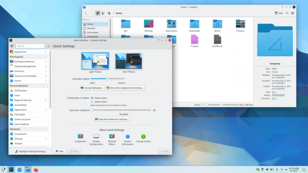 Тестирование рабочего стола KDE Plasma 5.23