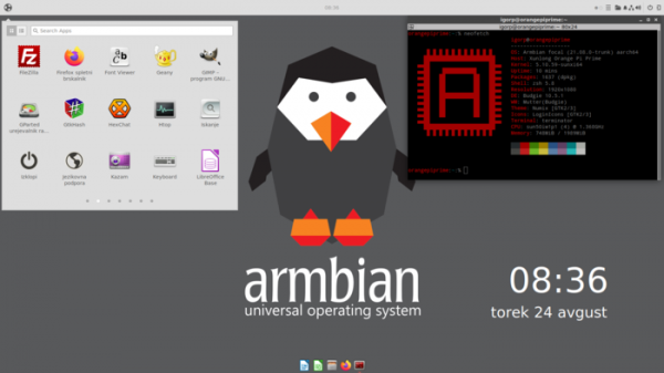 Выпуск дистрибутива Armbian 21.08