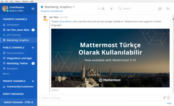 Доступна система обмена сообщениями Mattermost 6.0