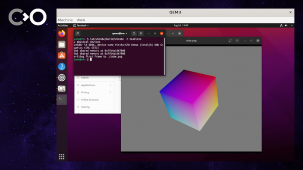 Venus - виртуальный GPU для QEMU и KVM, реализованный на базе API Vukan