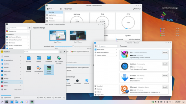 Тестирование рабочего стола KDE Plasma 5.24