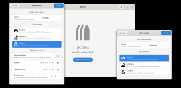 Выпуск Bottles 2022.1.28, пакета для организации запуска Windows-приложений в Linux