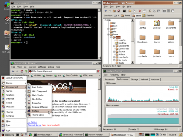 Развиваемый проектом SerenityOS web-браузер успешно прошёл тесты Acid3