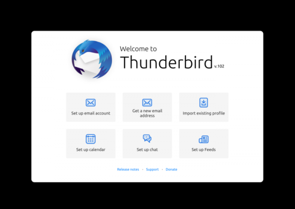 Бета-выпуск почтового клиента Thunderbird 102