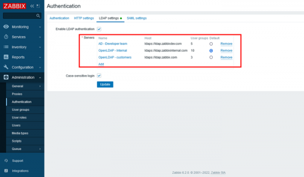 Выпуск системы мониторинга Zabbix 6.2