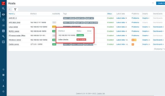 Выпуск системы мониторинга Zabbix 6.2