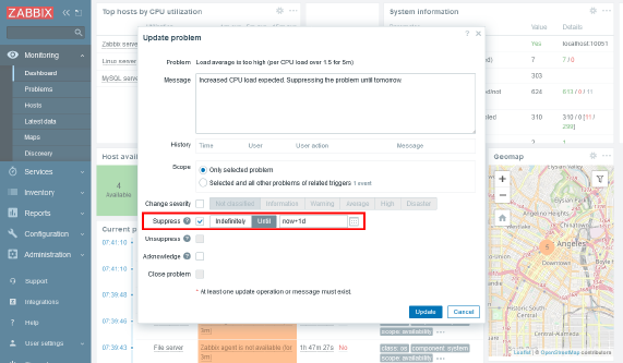 Выпуск системы мониторинга Zabbix 6.2