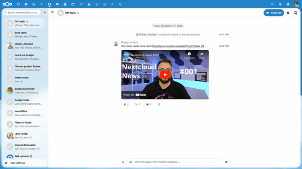 Представлена платформа для организации совместной работы Nextcloud Hub 3