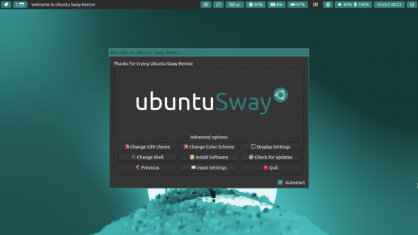 Выпуск дистрибутива Ubuntu Sway Remix 22.10