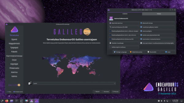 Выпуск дистрибутива EndeavourOS 23.11