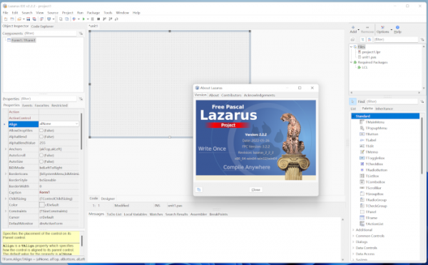 Выпуск Lazarus 3.0, среды разработки для FreePascal 