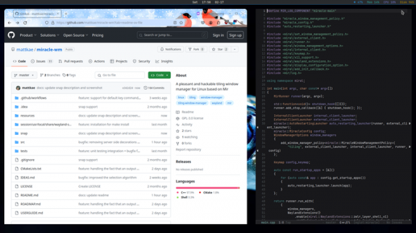 Сотрудник Canonical представил miracle-wm, композитный менеджер на базе Wayland и Mir