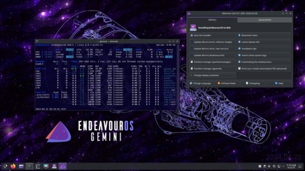 EndeavorOS 24.04 განაწილების გამოშვება