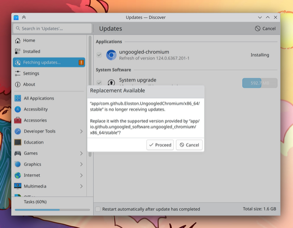 Тестирование среды рабочего стола KDE Plasma 6.1