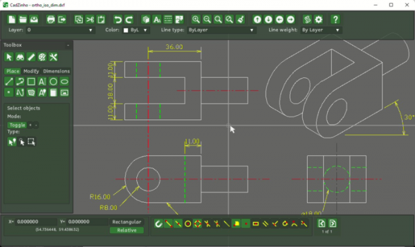 Выпуск свободной 2D САПР CadZinho 0.6