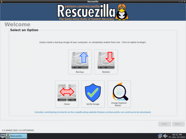 Опубликованы дистрибутивы Rescuezilla 2.5 и SystemRescue 11.01