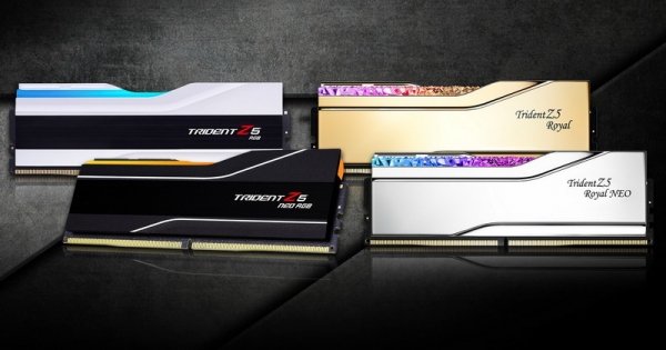 G.Skill представила модули памяти Trident Z5 RGB и Trident Z5 Royal DDR5-6400 с низкими задержками