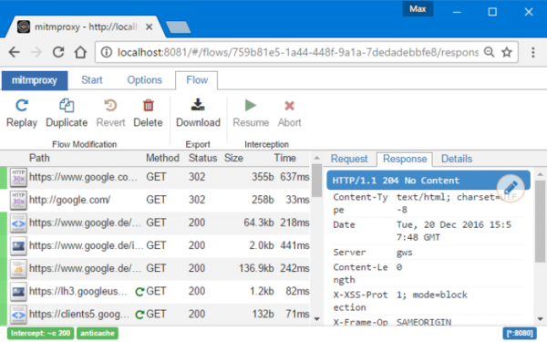 Выпуск HTTPS-анализатора Mitmproxy 11 с поддержкой HTTP/3