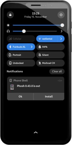 Выпуск Phosh 0.43.0, GNOME-окружения для смартфонов 