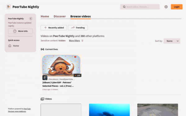 Доступна децентрализованная видеовещательная платформа PeerTube 7.0