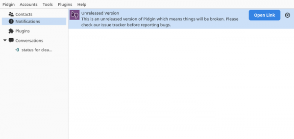 Предварительный выпуск мессенджера Pidgin 3.0
