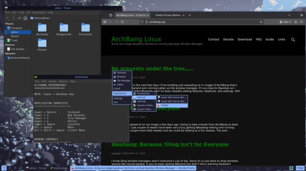  Выпуск дистрибутива ArchBang Linux 1001 