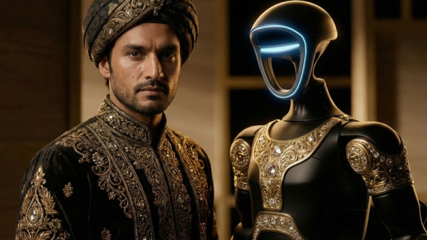 Российский производитель золотых телефонов Caviar представил робота «Аладдин» в восточном стиле