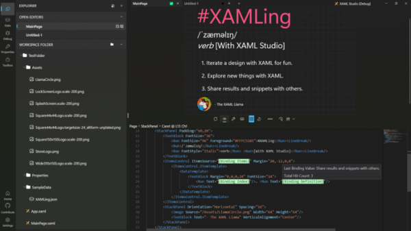  Microsoft открыл код среды разработки XAML Studio 