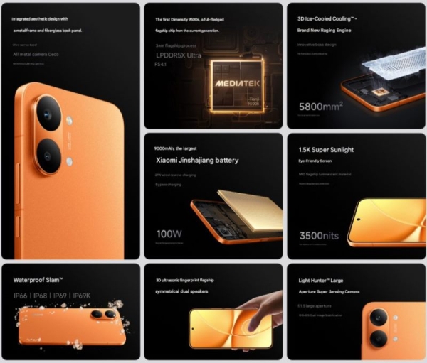 Xiaomi представила смартфон Redmi Turbo 5 Max с батареей на 9000 мА·ч и чипом Dimensity 9500s